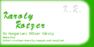 karoly rotzer business card